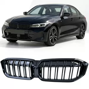 image-67-Dupla lamellás Performance vese hűtőrács fényes fekete BMW 3-as G20 G21 LCI 2022-től