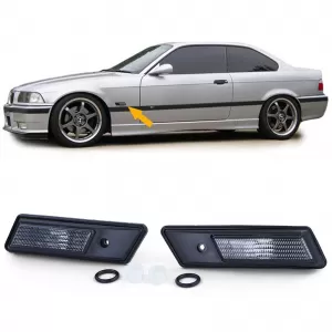 image-31-Oldalsó irányjelző pár fekete füstös BMW 3-as E36 90-96 + 5-ös sorozat E34 88-95