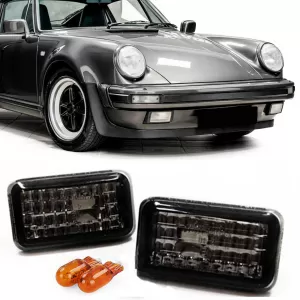 Clear glass side indicator black for Porsche 911 924 944 964 993