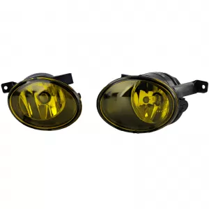 Clear glass fog light set yellow for VW Golf 6 VI Caddy Jetta Tiguan Touran
