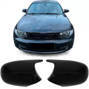 image-73-Replacement mirror caps gloss black fits for BMW E81 E82 E87 E88 facelift