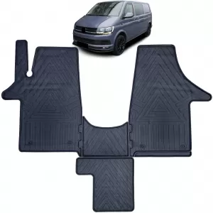Premium rubber floor mat set 4-piece for VW T5 T6 Bus Transporter 2003-2019