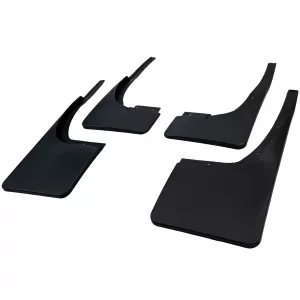 Mud Flap Set front and rear Black for Ford Ranger T6 T7 T8 12-22