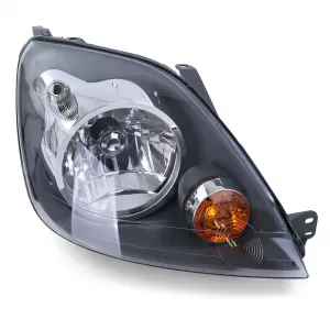 Headlight H4 Black with Motor Right for Ford Fiesta JH JD 05-07