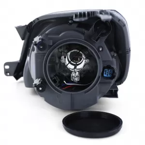 Headlight H4 Black with Motor Right for Ford Fiesta JH JD 05-07