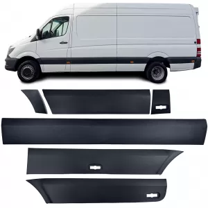 Trim Strips Bumper Strips Set Left 6-piece for Mercedes Sprinter W906 06-18 Long