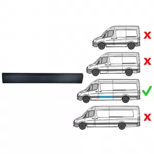 Trim strip sliding door side panel left for Mercedes Sprinter W906 06-18 L2 L3 L4