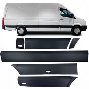 Trim moldings bumper strip set right 6-piece for VW Crafter 30-50 2E 06-16 long