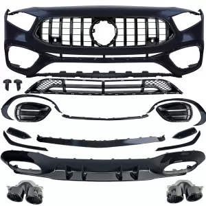 Kit carrozzeria paraurti diffusore posteriore griglia radiatore adatto per Mercedes W177 con A Design-Line-image-6211056