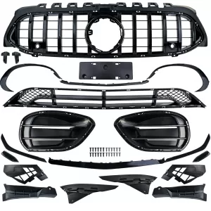 Kit carrozzeria paraurti diffusore posteriore griglia radiatore adatto per Mercedes W177 con A Design-Line-image-6211059