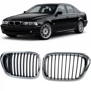 Sport grille front grill black chrome fits for 5 Series BMW E39 1995-2003