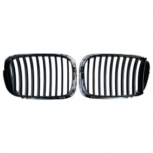 Sport grille front grill black chrome fits for 5 Series BMW E39 1995-2003