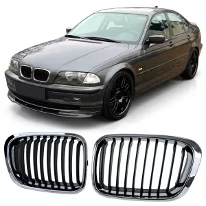 Sport front grille black chrome for 3 Series BMW E46 pre-facelift 1998-2001