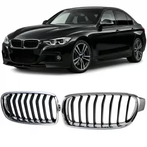 image-79-Sport grille front grill black chrome fits for 3 Series BMW F30 F31 2011-2019