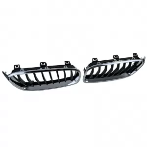 Grilă sport față neagră cromată, potrivită pentru BMW Seria 3 F30 F31 2011-2019-image-6211264