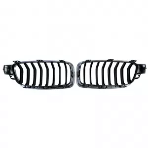 Grilă sport față neagră cromată, potrivită pentru BMW Seria 3 F30 F31 2011-2019-image-6211265
