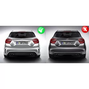 Stoßstange Diffusor Luftdiffusor für Mercedes A-Klasse W176 13-18 A45 Facelift Look Carbonfolie-image-6227958