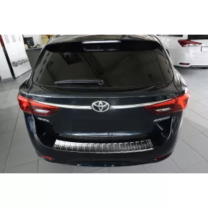 Protezione paraurti posteriore Avisa adatta per Toyota Avensis station wagon 2015-2018, cromo-image-6211605
