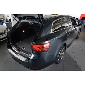 Protezione paraurti posteriore Avisa adatta per Toyota Avensis station wagon 2015-2018, cromo-image-6211606