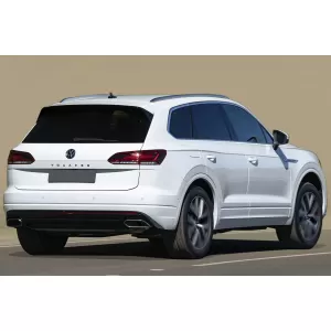 Paraurti posteriore Avisa protettore adatto per Volkswagen Touareg dopo il 2018, cromo-image-6211659