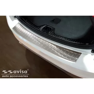 Protezione paraurti posteriore Avisa adatta per Volvo V60 2010-2013, V60 Cross Country 2010-2018, cromo-image-6211747