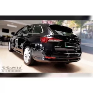 Protezione paraurti posteriore Avisa adatta per Skoda Octavia Combi dopo il 2019, Octavia RS dopo il 2020, cromo-image-6211826