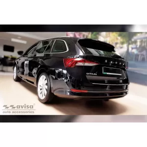 Protezione paraurti posteriore Avisa adatta per Skoda Octavia Combi dopo il 2019, Octavia RS dopo il 2020, finitura nera lucida-image-6211963
