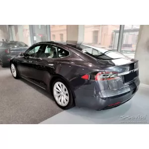 Paraurti posteriore Avisa protettore adatto per Tesla Model S Liftback 2012-2016, dopo il 2016, laccato nero-image-6211971