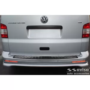 Protezione paraurti posteriore Avisa adatta per Volkswagen Transporter T5 Multivan, Caravelle 2003-2015 con due porte posteriori e bagagliaio ad apertura verticale, Transporter T6 2015-2019, dopo il 2-image-6212012
