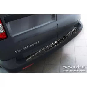 Protezione paraurti posteriore Avisa adatta per Volkswagen Transporter T5 Multivan, Caravelle 2003-2015 con due porte posteriori e bagagliaio ad apertura verticale, Transporter T6 2015-2019, dopo il 2-image-6212013