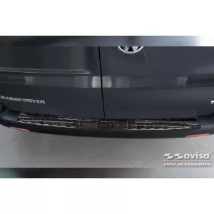 Protezione paraurti posteriore Avisa adatta per Volkswagen Transporter T5 Multivan, Caravelle 2003-2015 con due porte posteriori e bagagliaio ad apertura verticale, Transporter T6 2015-2019, dopo il 2-image-6212014