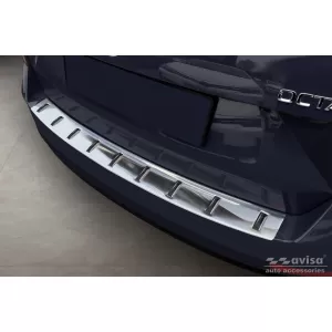 Protezione Avisa rinforzata adatta per paraurti posteriore di Skoda Octavia Combi 2016-2019, cromo-image-6212028