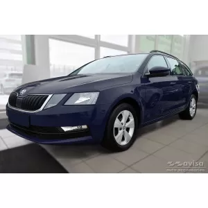 Protezione Avisa rinforzata adatta per paraurti posteriore di Skoda Octavia Combi 2016-2019, cromo-image-6212029
