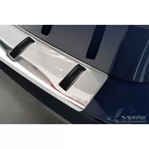Reinforced Avisa protector suitable for rear bumper of Skoda Kamiq crossover after 2019, chrome
