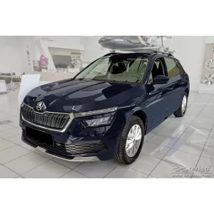 Reinforced Avisa protector suitable for rear bumper of Skoda Kamiq crossover after 2019, chrome