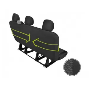 Ușă Kegel seria Ares Tailor Made pentru bancheta triplă din spate potrivită pentru Renault Trafic, Opel Vivaro, Nissan Primastar 2001-2014, negru-image-6212181