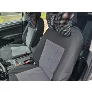 Rivestimento Kegel adatto per i sedili anteriori e posteriori della Volkswagen Golf VII 2012-2019, nero con motivo-image-6212226