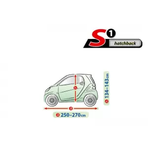 Kegel Mobile series cover size S1 gray suitable for hatchback, 250-270x134-143cm
