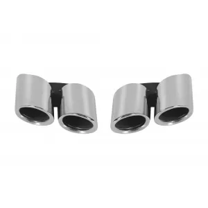 Round chrome GT style exhaust tips suitable for Porsche Panamera 971 2016-2021