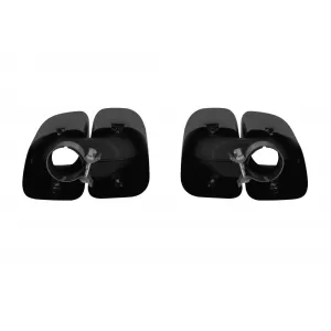 Set of oval black gloss exhaust tips suitable for Porsche Macan 2019-2024