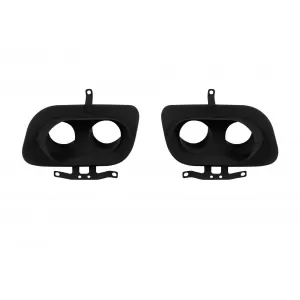 Gloss black round exhaust tips set suitable for Porsche 911 992 2019+