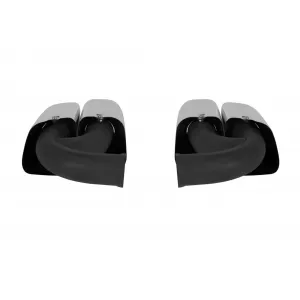 Set of chrome exhaust tips suitable for Porsche Cayenne, 2010-2014, left and right