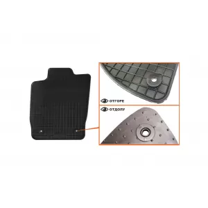 Mochete din cauciuc specifice, potrivite pentru Audi A1 2010-2018, set de 4 piese, culoare neagră-image-6212923