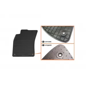Mochete din cauciuc specifice, potrivite pentru Audi A6 sedan, wagon 2006-2011, set de 4 piese, culoare neagră-image-6213043