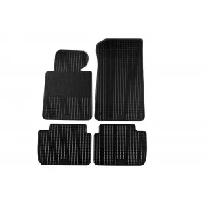 image-1-Specific rubber mats suitable for BMW 3 Series E46 sedan, wagon, coupe, compact 1998-2005, 4-piece set, black color