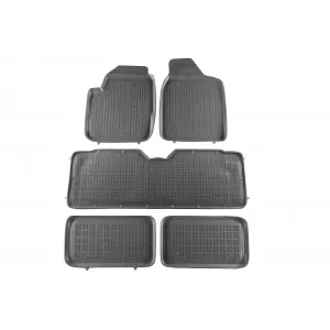 image-17-Specific rubber mats suitable for VW Sharan, Seat Alhambra 1995-2010, Ford Galaxy 1995-2006, 7 seats, Set of 5 pcs, grey