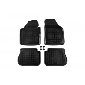 image-22-Specific rubber mats suitable for VW Caddy 2003-2020, Caddy Maxi 2007-2020 with third row folding seats, 5-7 seats, 4-piece set, black color