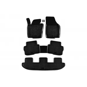 image-26-Specific rubber mats suitable for VW Sharan, Seat Alhambra after 2010, 7 seats, 4-piece set, black color