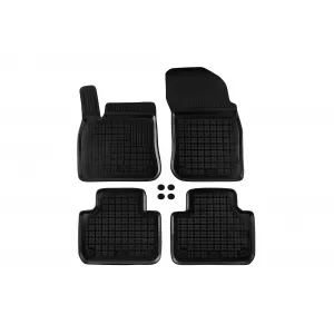 image-39-Specific rubber mats suitable for VW Touareg after 2018, 5 seats, 4-piece set, black color