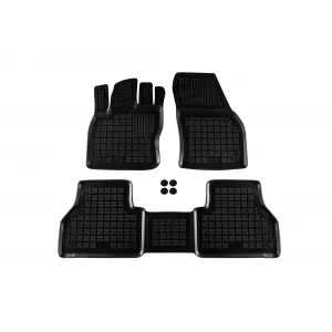 image-43-Specific rubber mats suitable for Volkswagen Caddy IV after 2021 with 5 seats, 3-piece set, black color